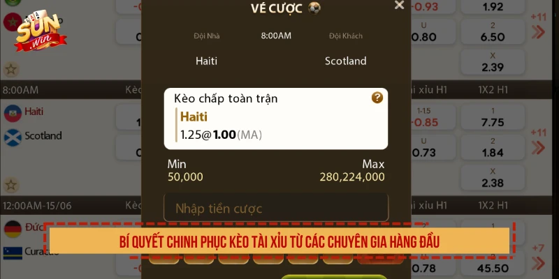 Bí quyết chinh phục kèo tài xỉu từ các chuyên gia hàng đầu