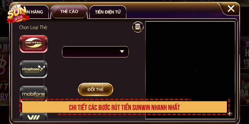 Chi tiết các bước rút tiền SUNWIN nhanh nhất